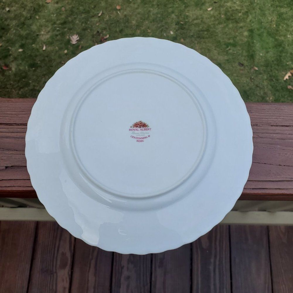 3 Plates Royal Albert Centennial Rose 2 Dinner 1 Salad Plate Bone China England - Picture 8 of 9